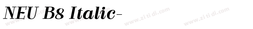 NEU B8 Italic字体转换